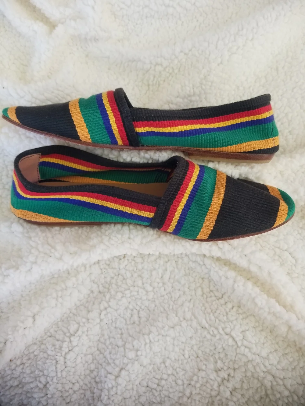 Unisa Made in Spain Multicolored Stripe Flats